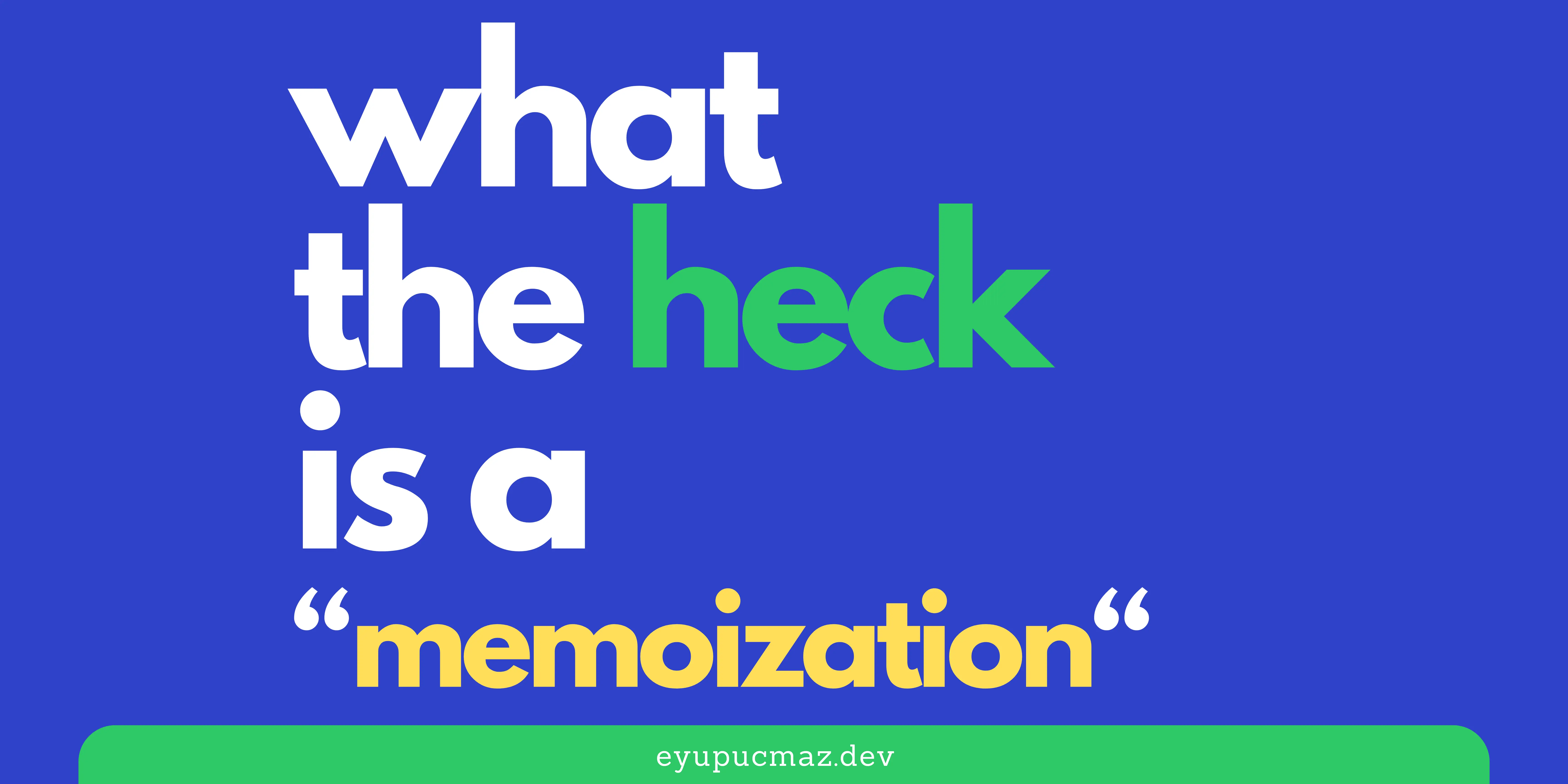 Memoization illustration